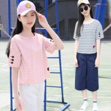 Летний комплект для школьников, модная летняя одежда, для средней школы, в корейском стиле, короткий рукав
