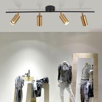 Nordic light luxury brass golden spotlight led light living room background wall clothing store cob surface mounted ceiling small ceiling light