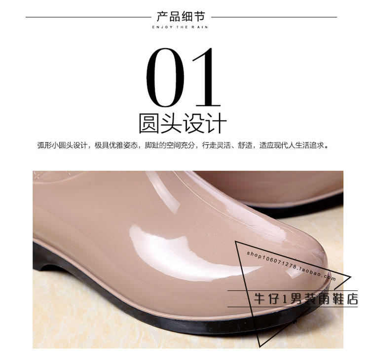 Kéo lại giày đi mưa cho nữ ống thời trang mùa thu cộng với bộ giày cao su nhung Giày chống trượt dành cho người lớn Giày đi mưa cho người Hàn Quốc giày crocs nữ đi mưa
