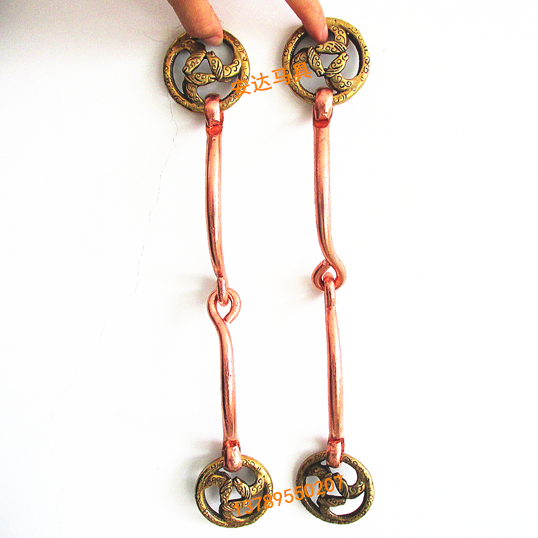 Horse chew mouth with iron horsebit pure copper carved flower chew strong does not hurt the horse traditional craft production