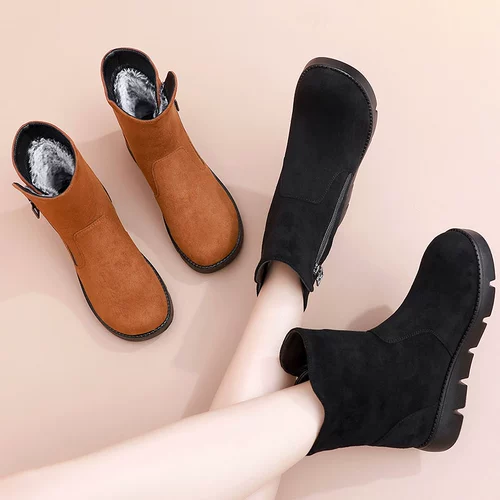 Сапоги, утепленная удерживающая тепло нескользящая обувь для матери, коллекция 2023, для среднего возраста