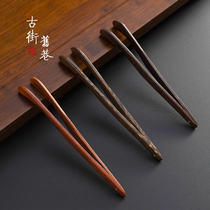 Household tea clip Bamboo teacup clip Tweezers Tea set Tea making wooden tea clip set Tea ceremony six gentlemen accessories