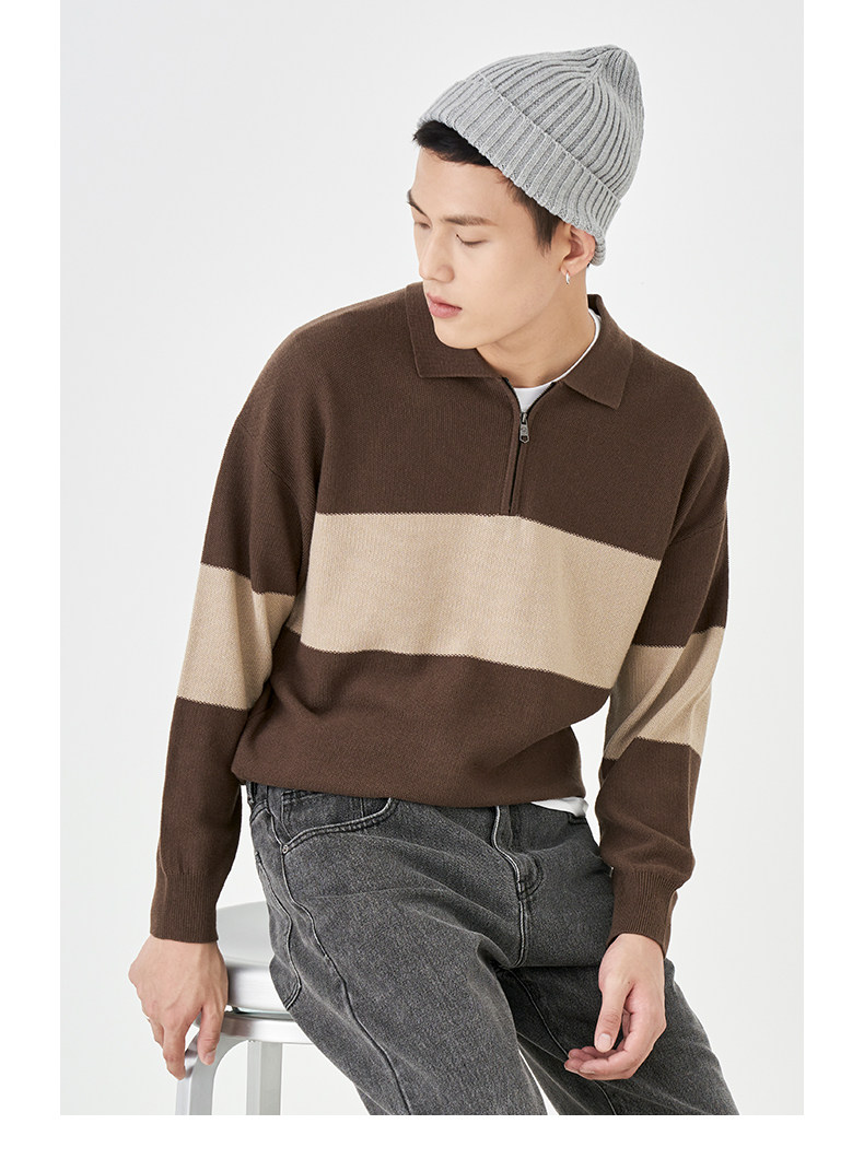 Весенняя шерстяная футболка polo, лонгслив, базовый мужской свитер, коллекция 2021, тренд сезона, свободный крой 