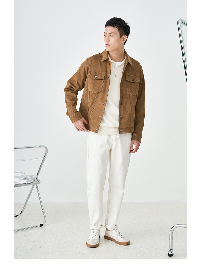 Весенняя шерстяная футболка polo, лонгслив, базовый мужской свитер, коллекция 2021, тренд сезона, свободный крой 