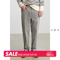 2022 Spring new retro nostalgia stone mill washed with light grey jeans Mens loose straight drum mens pants