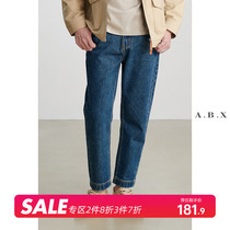 2022 spring new retro to make old washed classic straight barrel jeans men loose long pants Korean version trendy pants