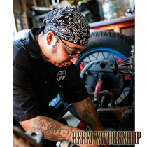 Spot Mooneyes cashew flower cotton square towel