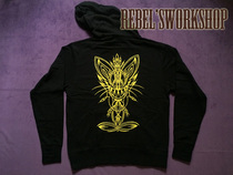 Spot Mooneyes Wolf Pinstripe black locomotive line hoodie