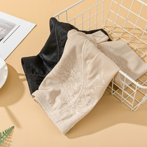 High-waisted safety pants womens anti-light belly underwear shaping waist summer thin non-curled meat color insurance shorts