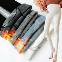  Leggings pregnant womens pants to wear outside plus fat plus size 200 kg fat mm winter plus velvet thick foot cotton pants and socks