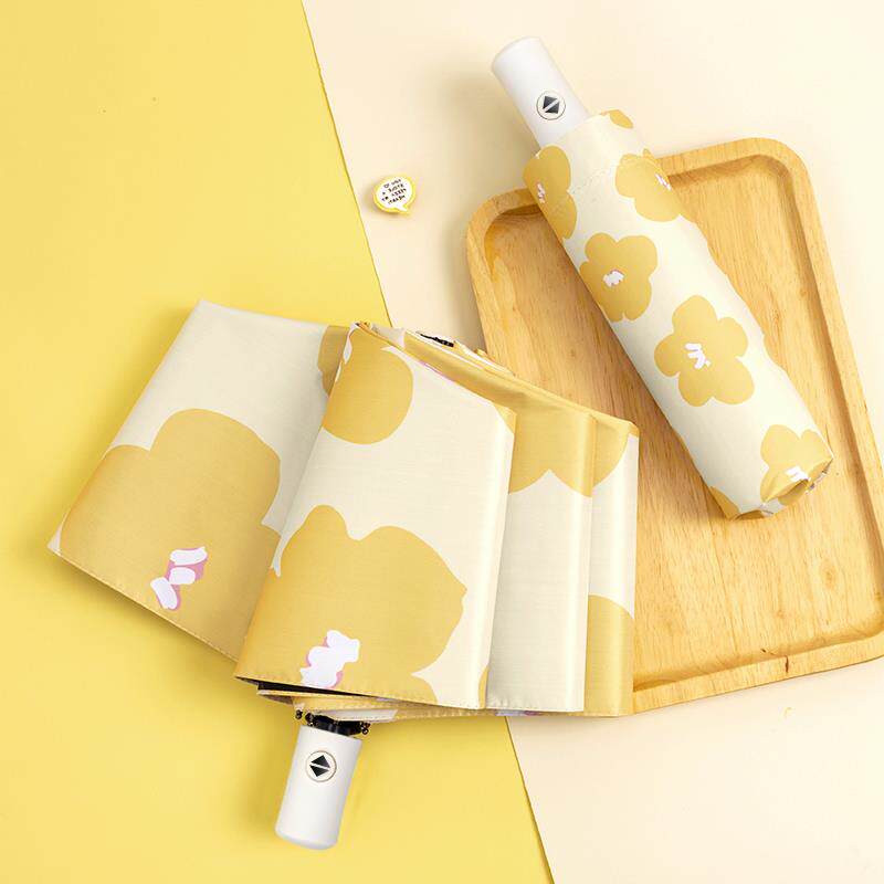 Japanese ZD fully automatic beach umbrella sunscreen anti-UV folding and adorable beach umbrella female clear umbrella dual-use