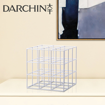 Modern stereo iron decoration fittings white home decoration living room sample room creative desktop soft