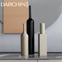 Modern simple pure color resin vase fittings sample room Xuankou Wine cabinet Soft decoration