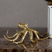 Modern desktop decoration fittings copper abstract octopus molding sample room for sale room