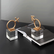 Crystal metal desktop ornaments model room soft decorations simple European handicrafts