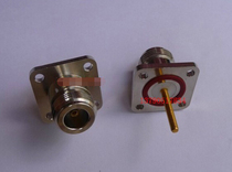 High frequency N-KF coaxial N square plate female head N female turn copper column L16 with square plate fixed fixed N female head belt plate