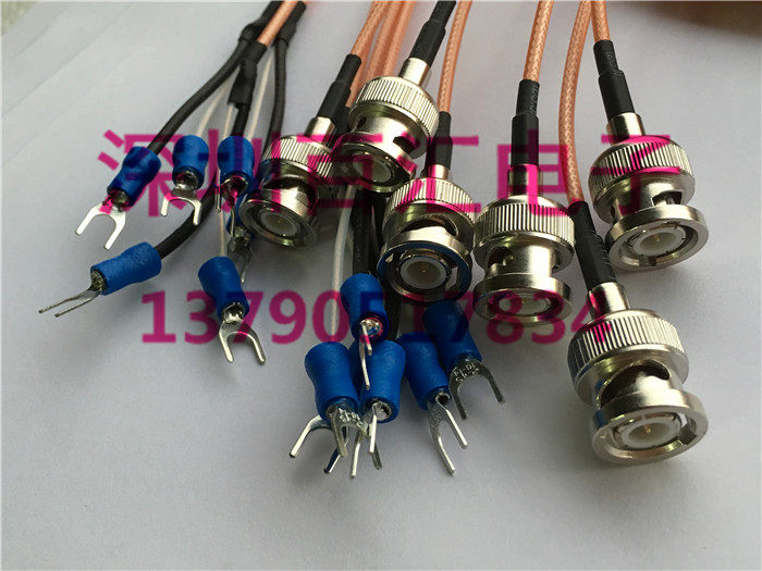 RF RF line BNC revolving to double U-type terminal oscilloscope instrumentation test line BNC revolving to dual Y-type plug