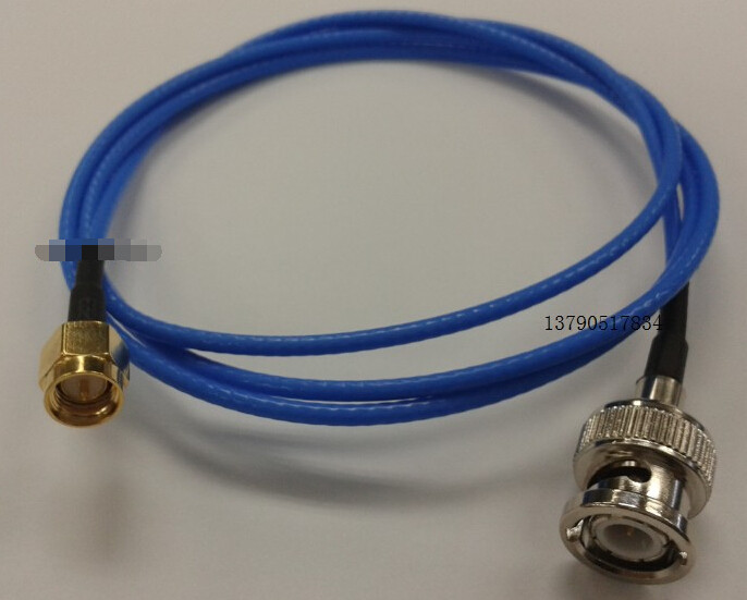 High frequency BNC SMA-JJ Advanced RG316 Blue Signal Shielding Line BNC-J to SMA-J Inner Plurk Needle