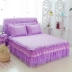 Váy ngủ bằng vải cotton dày phủ giường đơn mảnh Phiên bản Hàn Quốc của Bộ giường công chúa váy chống trượt Váy Simmons bảo vệ