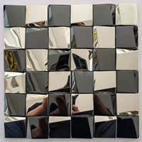 Серебряный, зеркальный эффект, 7 штук