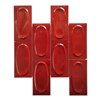 Красный, зеркальный эффект, 11 штук