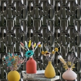 Европейская стиль ручной кирпич серебряной металлический металл из нержавеющей стали мозаика фоновая стена ktv бар туалет