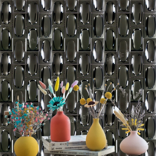 Европейская стиль ручной кирпич серебряной металлический металл из нержавеющей стали мозаика фоновая стена ktv бар туалет