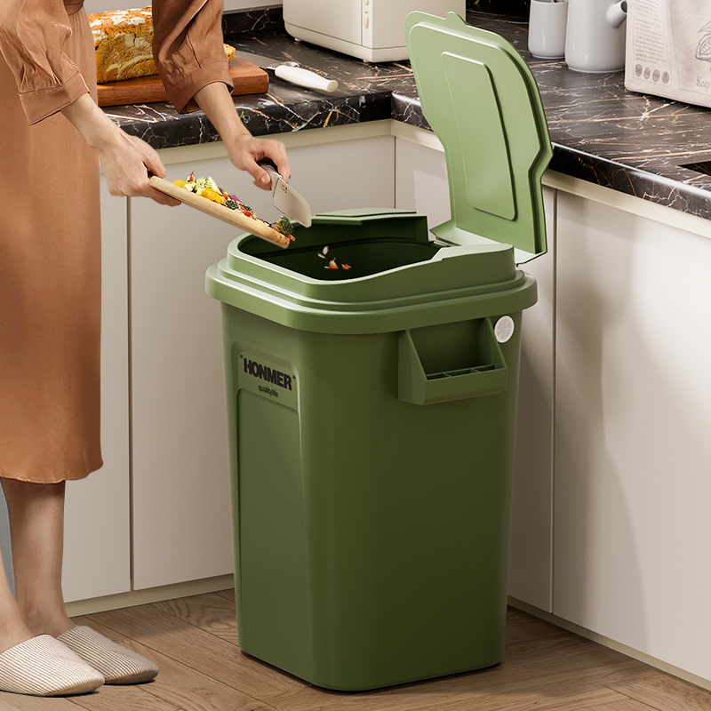 Large Kitchen Trash Can with Increased Capacity for Home Use, 2024 New Model, Special Extra-Large Outdoor Bin for Commercial and Catering Use