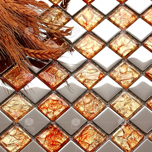 Металлическая мозаика на стену, стеклянная головоломка, зеркальный эффект
