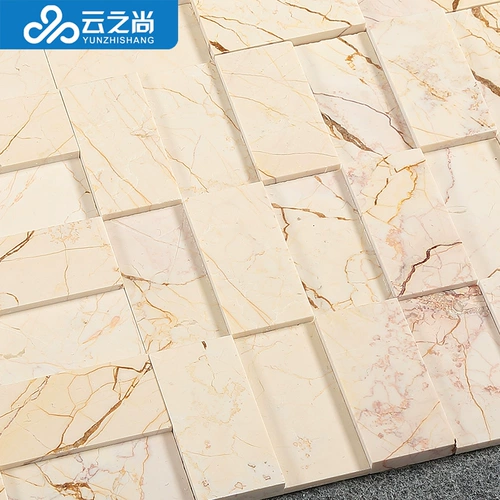 Юньцхишанг натуральная мраморная мозаичная высота и низкая выпуклая каменная мозаичная телевизионная фон Стены Золотой паук