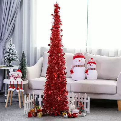 Creative Christmas supplies brush strip Christmas tree retractable folding Christmas tree ornamental tree
