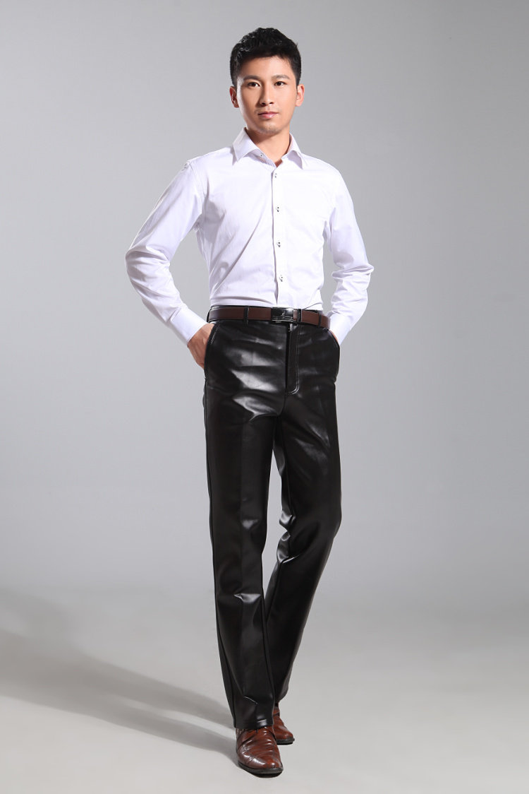 Pantalon cuir homme droit pour hiver - Ref 1479209 Image 14