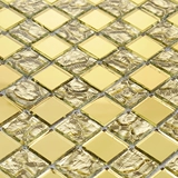 T Crystal Glass Mosaic Tile Tile Фоновая стена взрывооборот обои головоломки пигмент