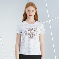 Outdoor round-collar dry T-shirt short sleeve summer thin air-breathable elastic hiking running speed dry suit