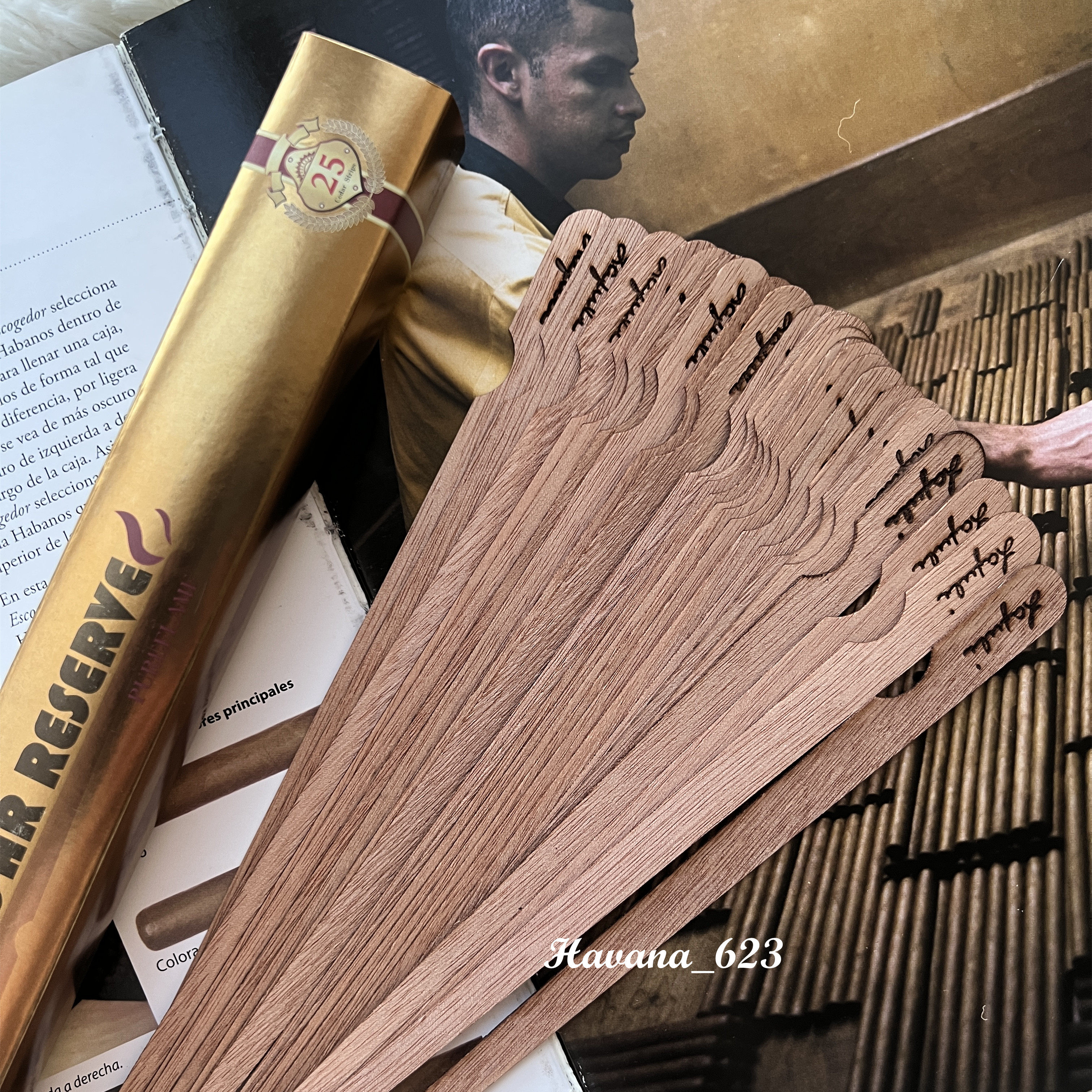 Cigar special cedar wood extended cedar wood strip cigar match ignition mellow cigarette lighter 1 box of 25