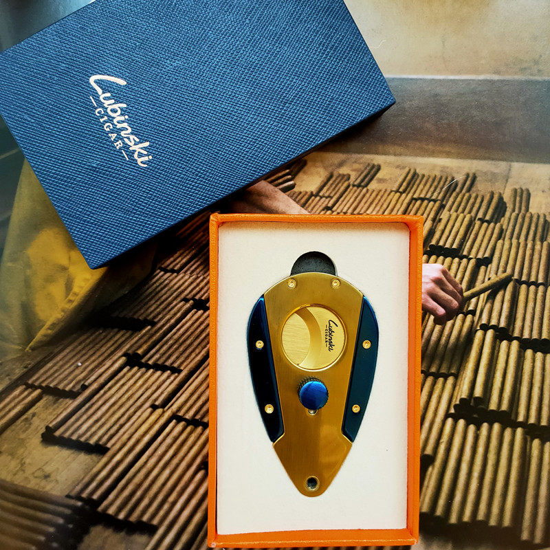 Rubinsky cigar special scissors Krupp metal stainless steel sharp blade portable thickened fan-shaped scissors