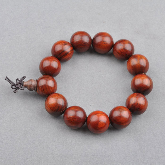 Direct selling Wenwan red rosewood beads, men's hand-carved natural bracelets, wooden bracelets for men and women, couples bracelets