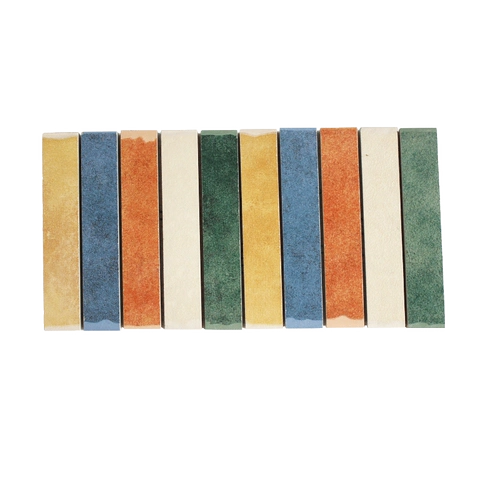 Бесплатная доставка Гуандун Фошан Мозаичная плитка 150x300 Античный кирпичный кирпич красочный средиземноморский цветной полоса порог камень