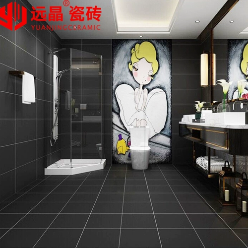 Бесплатная доставка, цельнокерамическая антикварная плитка Фошань, 300600, чисто серая плитка для кухни, ванной комнаты, скандинавская черно-белая серая настенная и напольная плитка