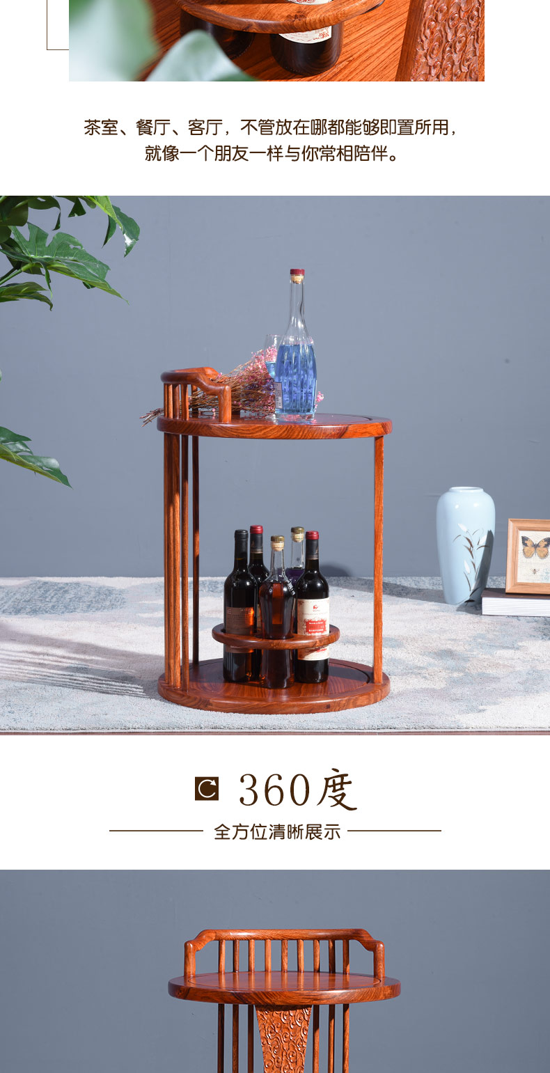 đồ nội thất bằng gỗ gụ bữa ăn gỗ đàn hương con nhím một vài tròn nhỏ bảng bên một vài đơn giản mới Trung Quốc sofa gỗ rosewood góc một vài - Bàn trà bàn tròn phòng khách
