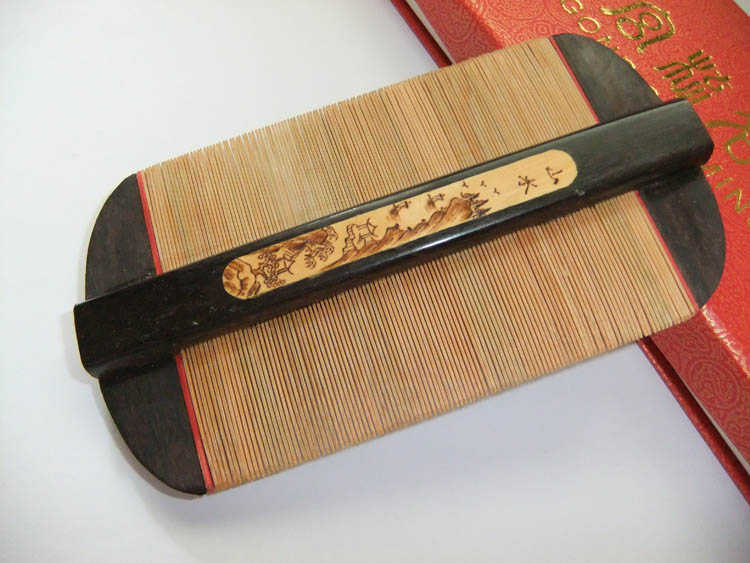 常州白象梳篦檀木樑竹篦箕超密懷舊老工藝鑲嵌純手工製作