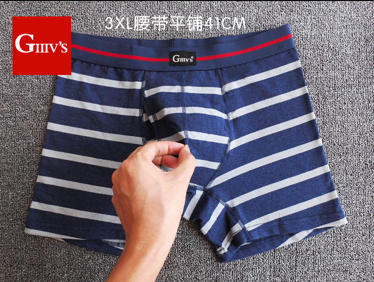 Cộng với chất béo nam cotton đồ lót nam boxer cộng với đoạn dài cotton trung niên cao eo thêm kích thước lớn lỏng chân dài chịu mài mòn chân