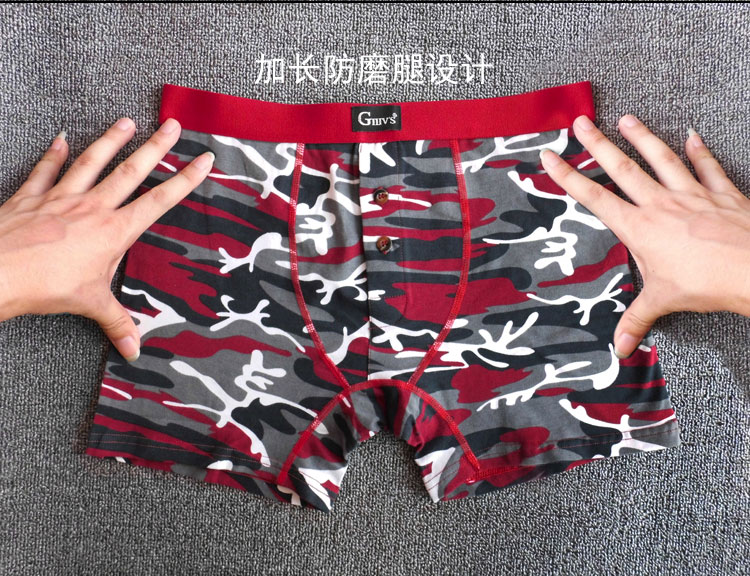 Kích thước lớn nam đồ lót nam cotton boxers cộng với quần dài đầu cộng với phân bón cộng với lớn trung niên cao eo chịu mài mòn chân thủy triều