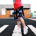 Ins siêu sao cháy quần short quốc gia đường phố lưới in quần bóng rổ nam thủy triều năm điểm quần quần thủy triều quần jogger nam Quần short