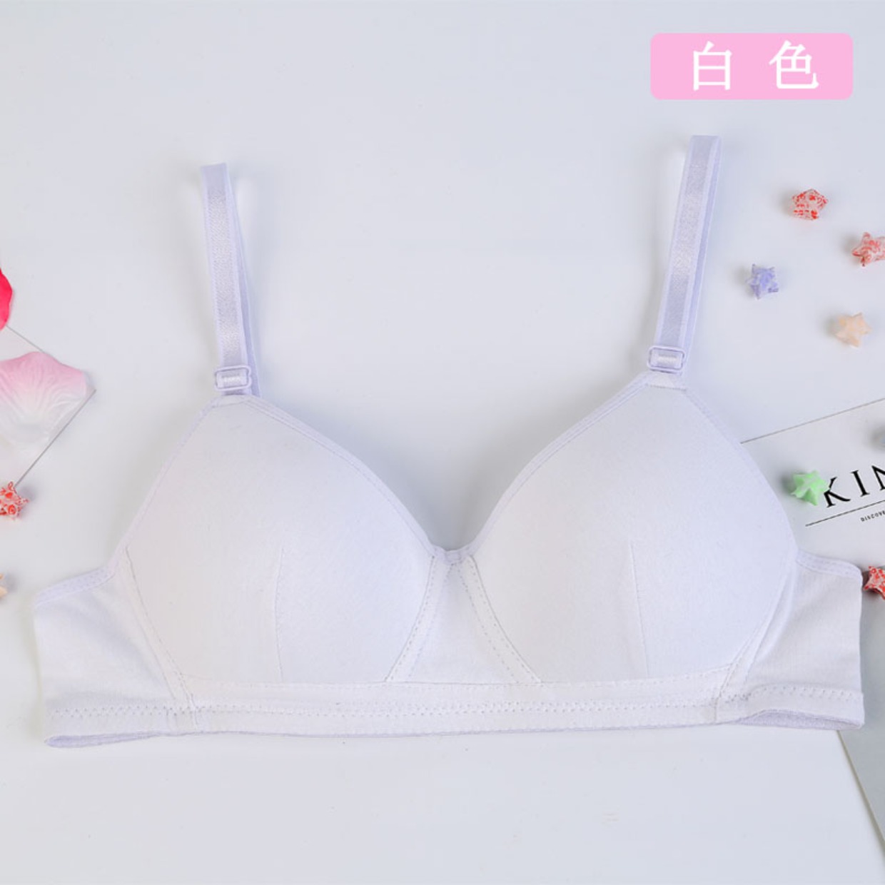Đồ lót cotton nữ học sinh nữ trung học áo ngực mỏng không có vòng thép áo ngực Nhật Bản phát triển áo ngực nhỏ áo ngực học sinh