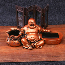 Maitreya Buddha pen holder creative personality business card box study office decoration to send friends and colleagues craft gifts