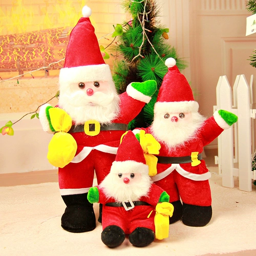 Рождественская детская плюшевая музыкальная игрушка для друга, кукла для пожилых людей, декор