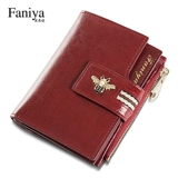 Короткий складной бумажник, универсальный кошелек, картхолдер, из натуральной кожи