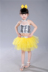 Ngày đầu năm mới dành cho trẻ em của chiếc váy hiệu suất lấp lánh poncho váy sequin biểu diễn múa khiêu vũ váy mẫu giáo chiếc váy của cô gái. 