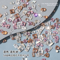 5A Циркон Плоский дно средний смешанный цвет смешанного цвета 50 штук